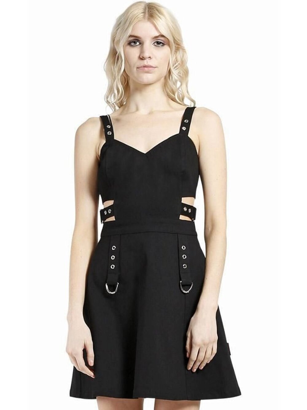 TRIPP NYC Cutout Side Buckle mini dress